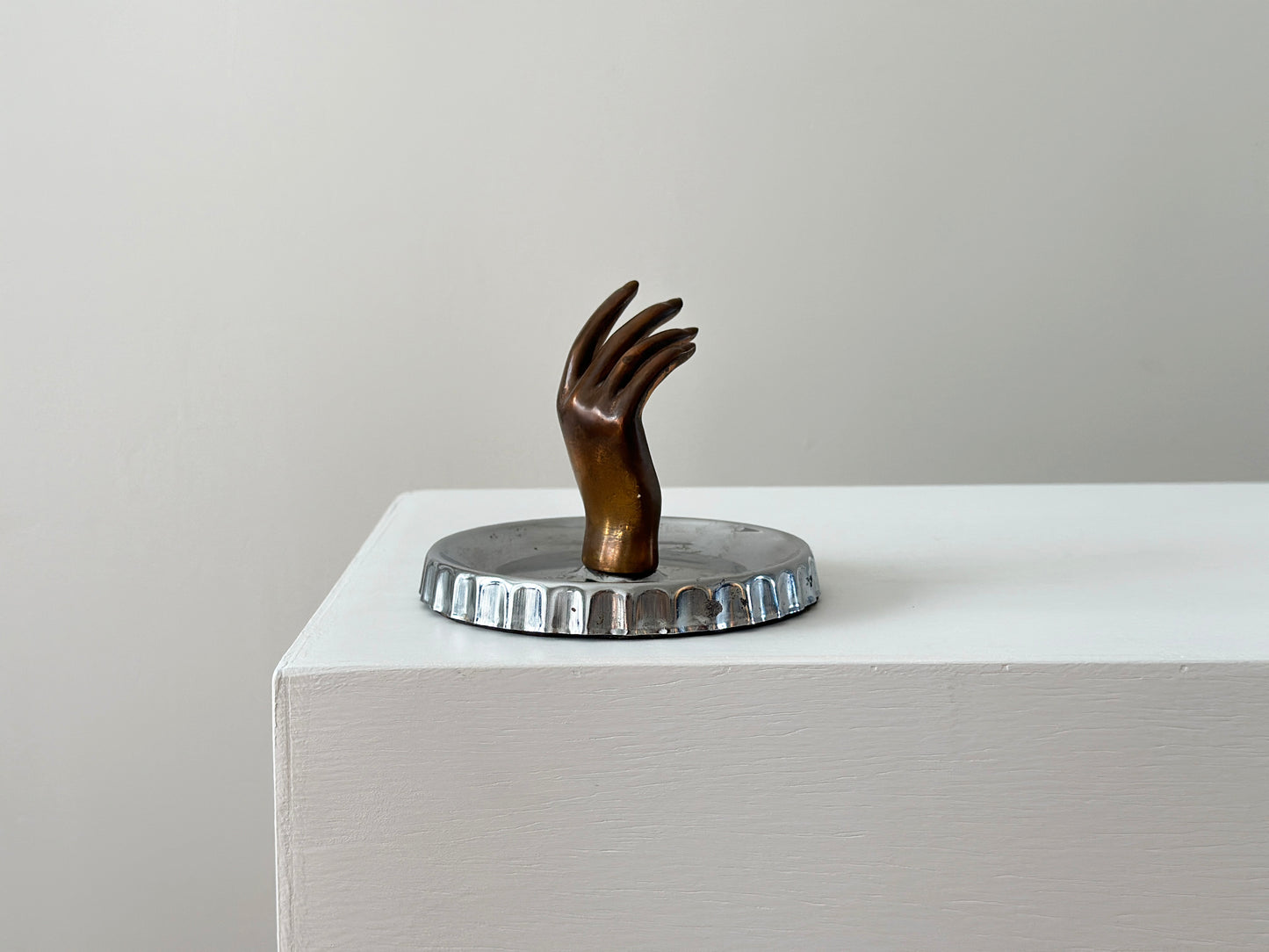 Vintage hand ring dish with unique bottle cap dish
