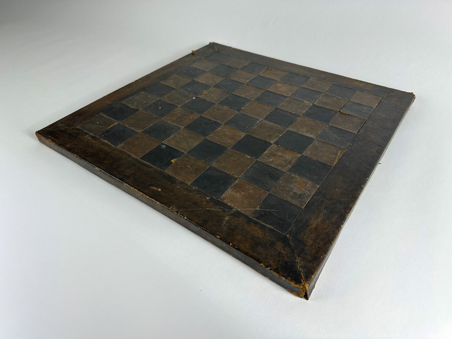 1970s – 20" Leather Patchwork Chess Board