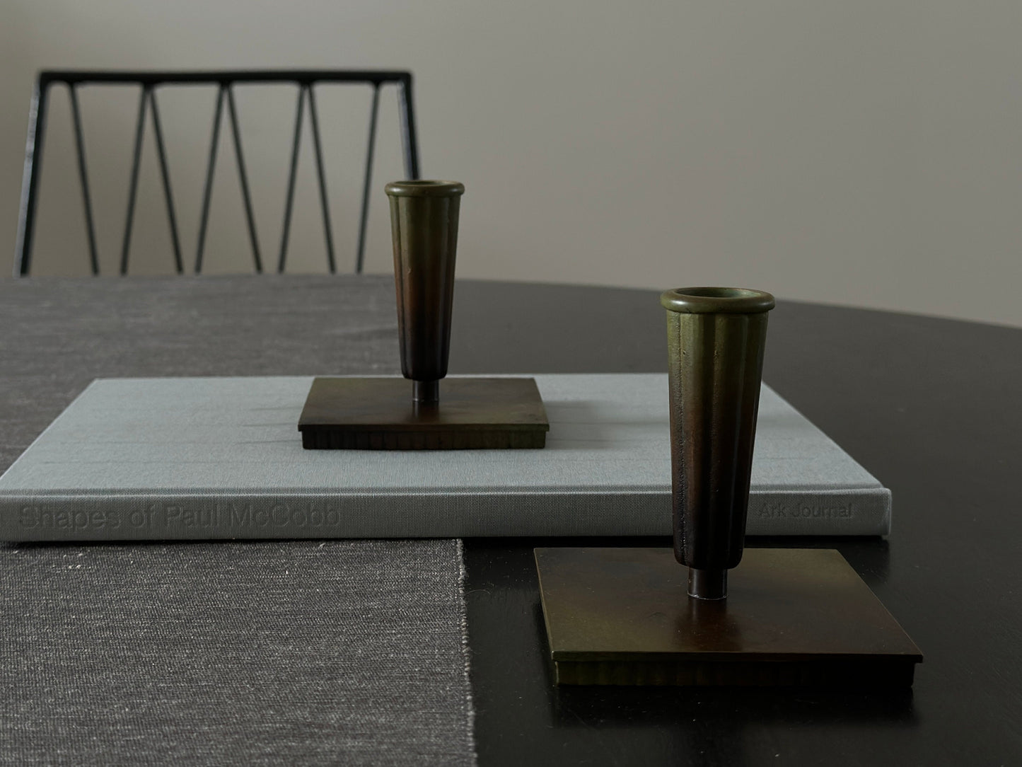 1940s – Pair of candlesticks by Carl-Einar Borgström for Ystad Brons