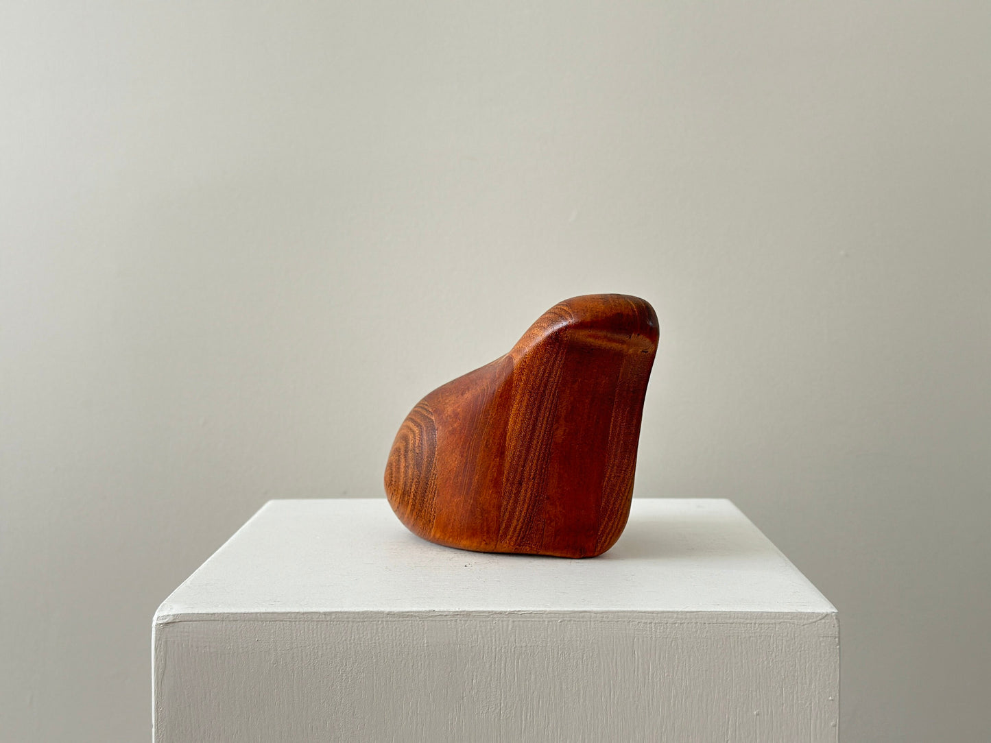 1960s – Mid Century staved teak abstract sculpture of a seal or sea lion