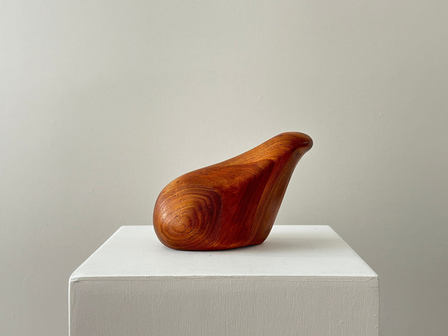 1960s – Mid Century staved teak abstract sculpture of a seal or sea lion
