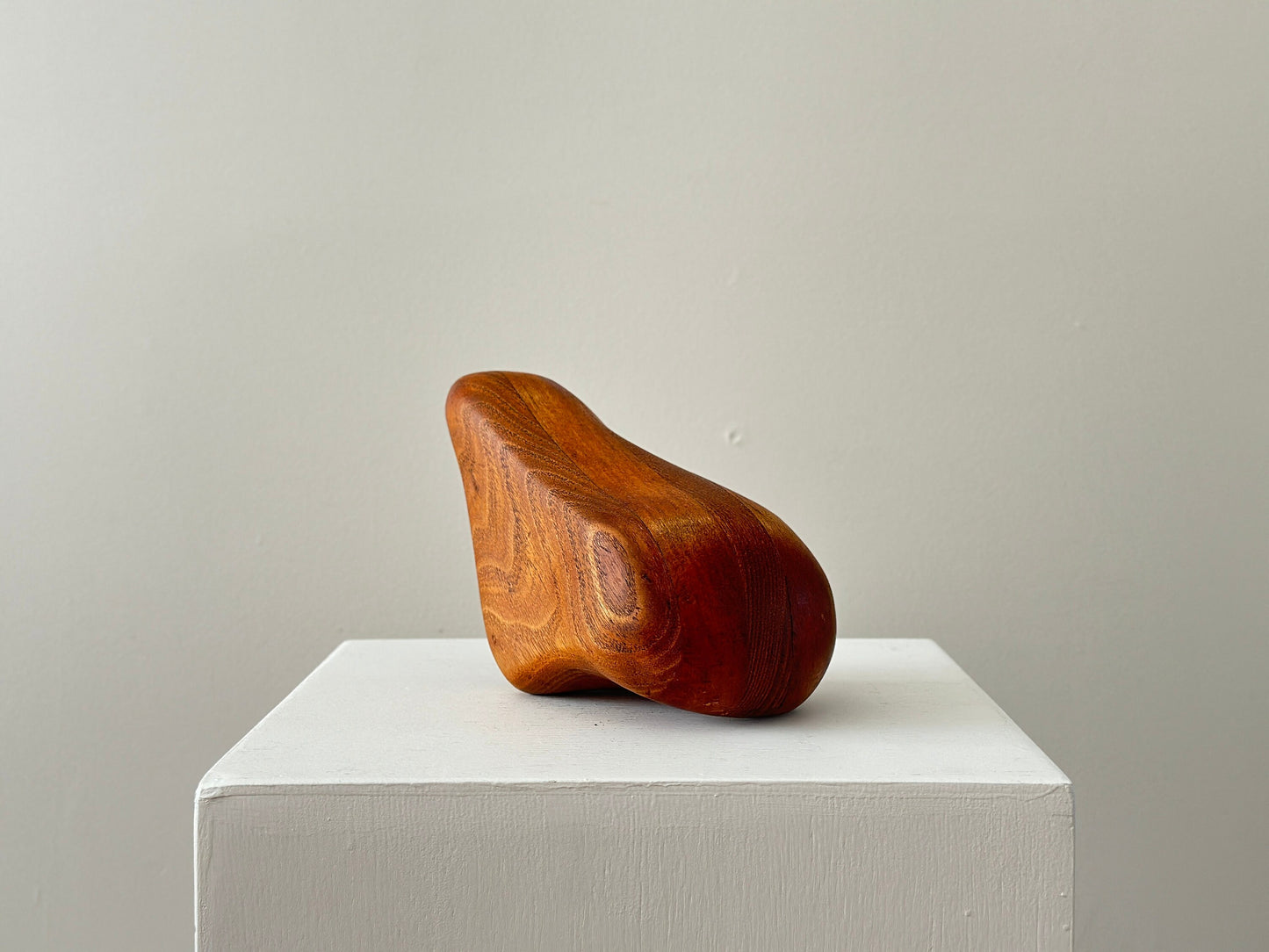 1960s – Mid Century staved teak abstract sculpture of a seal or sea lion