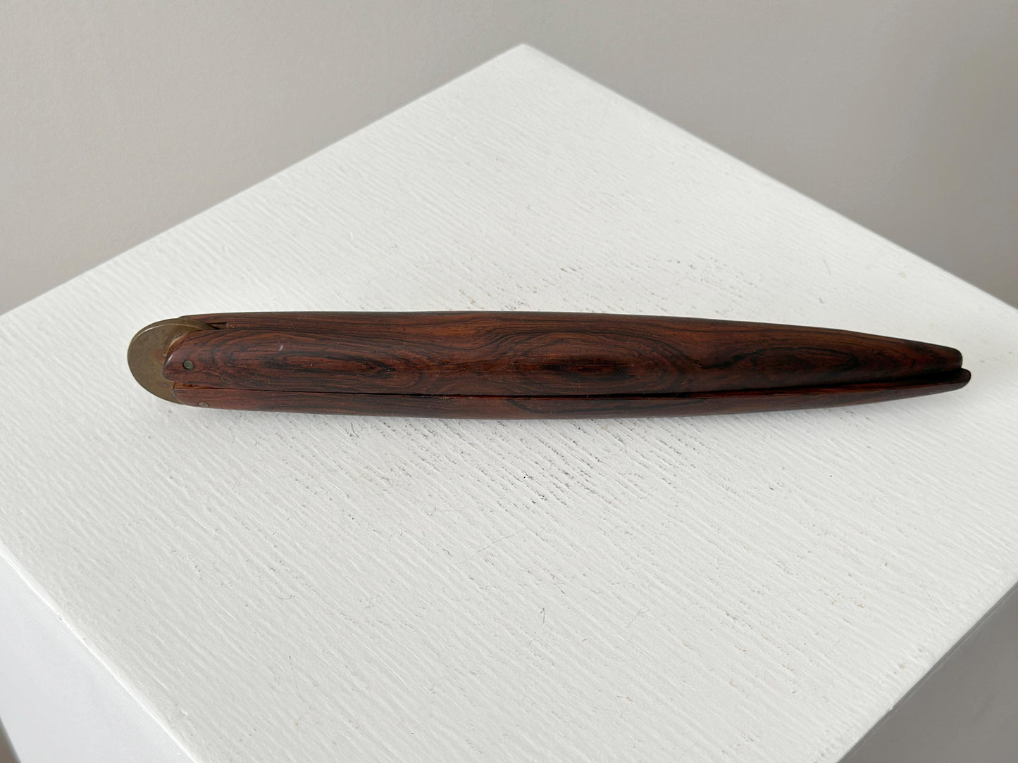 1950s – Danish rosewood and brass nutcracker by Preben Broste
