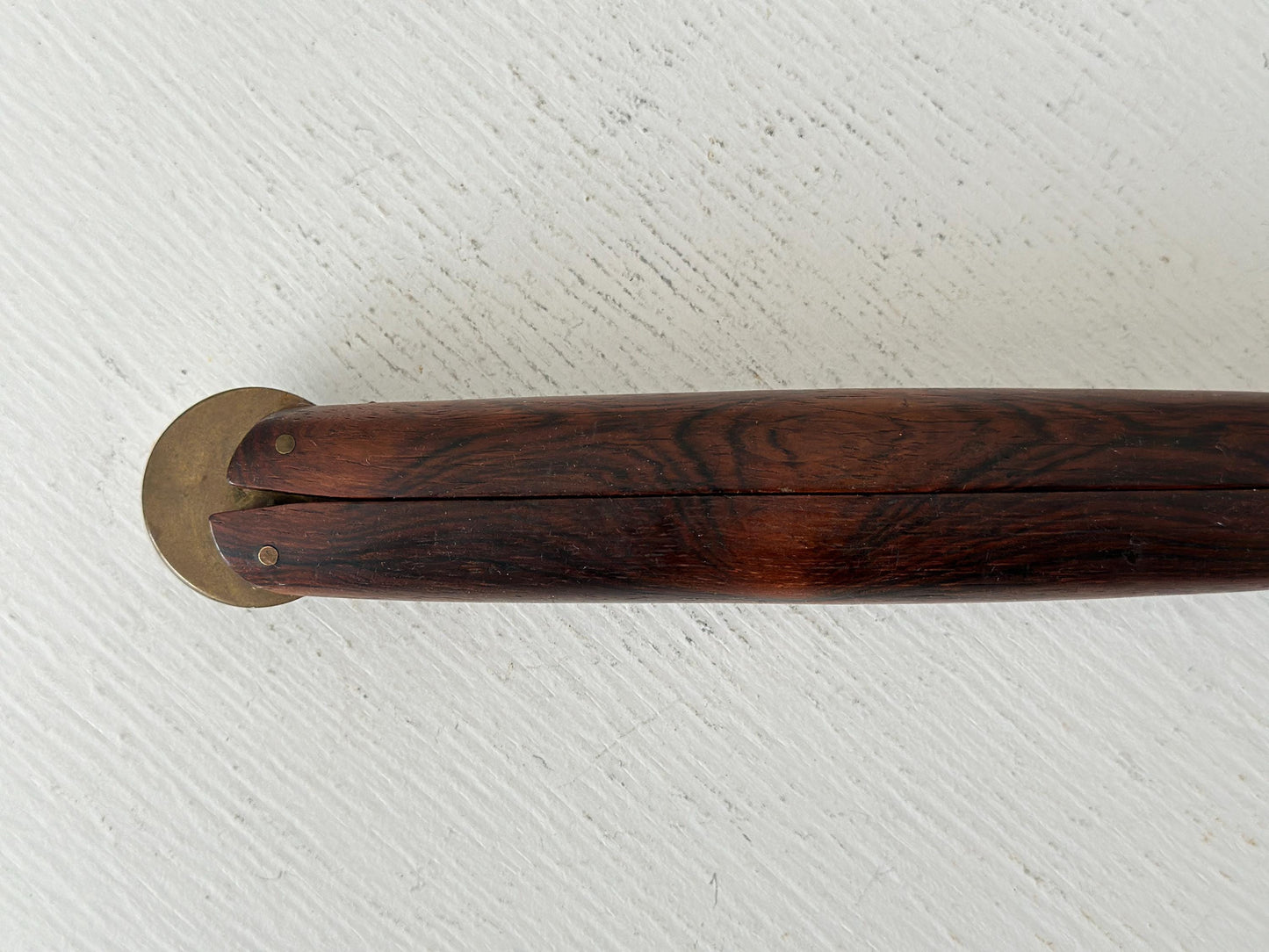 1950s – Danish rosewood and brass nutcracker by Preben Broste