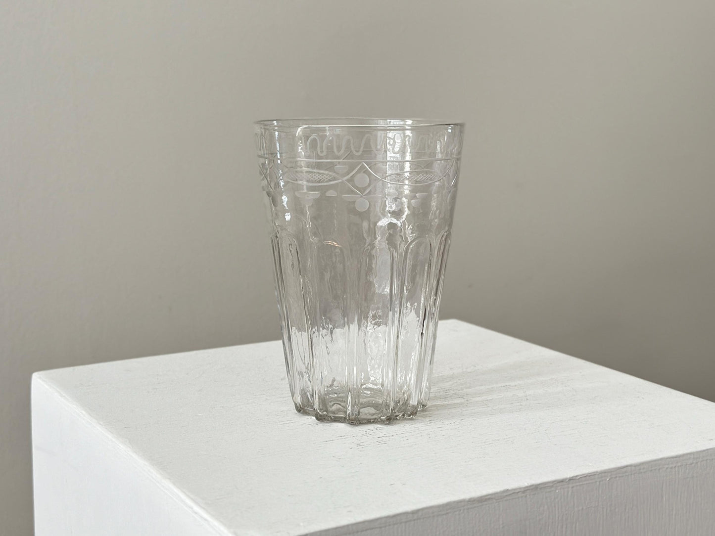 1770s – Antique handblown and engraved glass vase