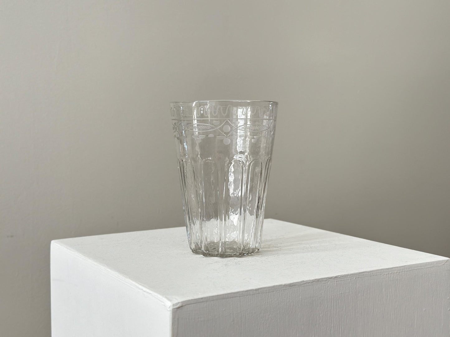 1770s – Antique handblown and engraved glass vase
