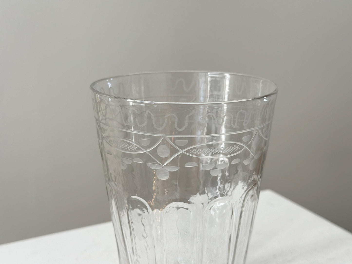 1770s – Antique handblown and engraved glass vase
