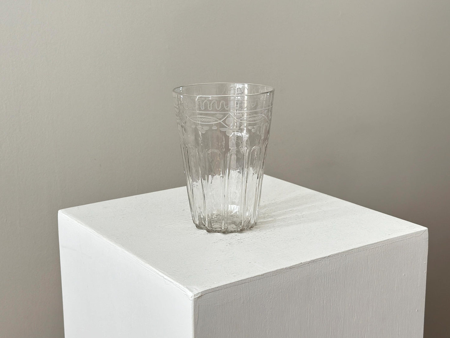 1770s – Antique handblown and engraved glass vase