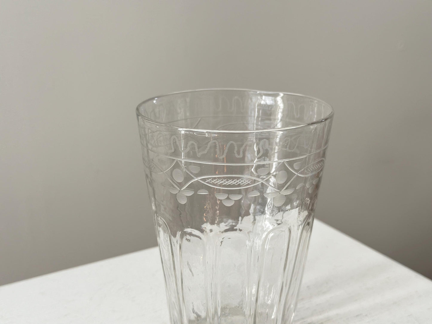 1770s – Antique handblown and engraved glass vase