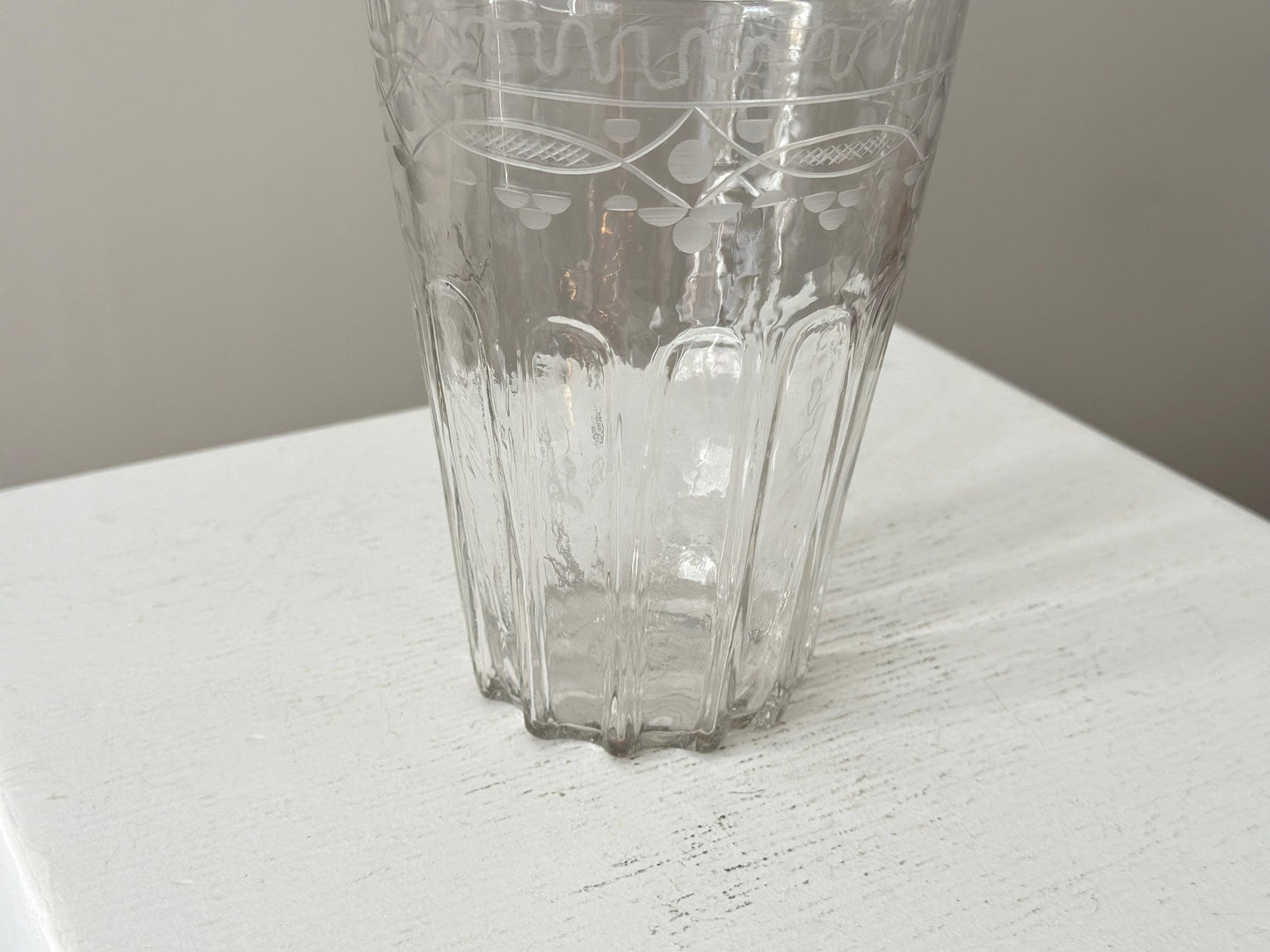 1770s – Antique handblown and engraved glass vase