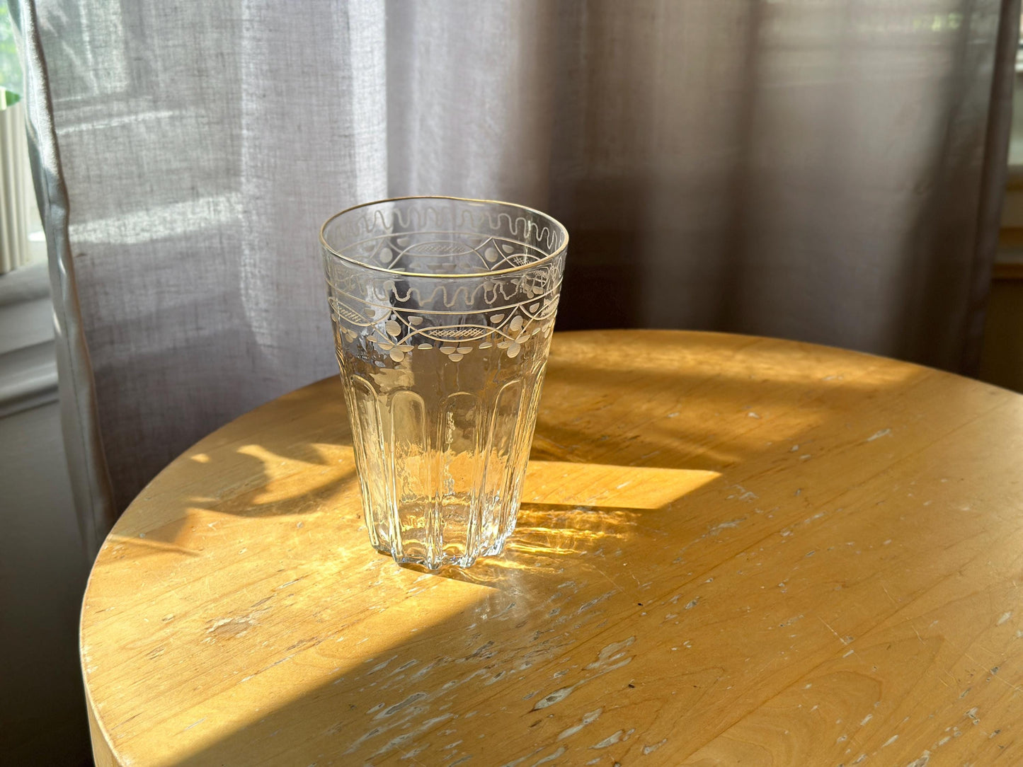 1770s – Antique handblown and engraved glass vase