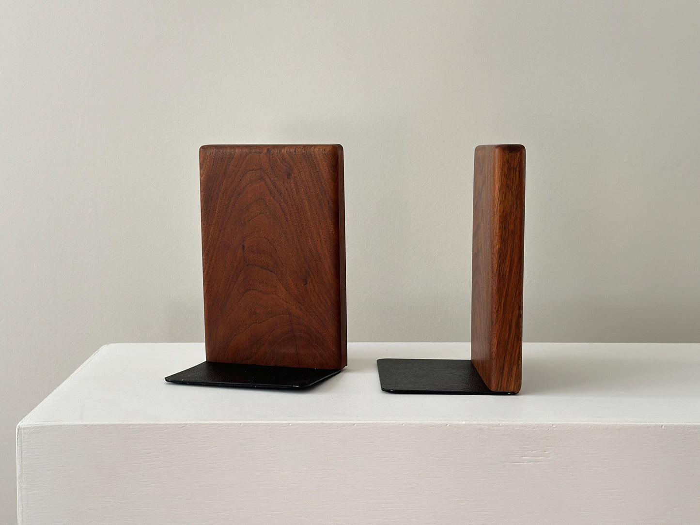 1970s – Marshall Studios bookends with tiles inset into walnut