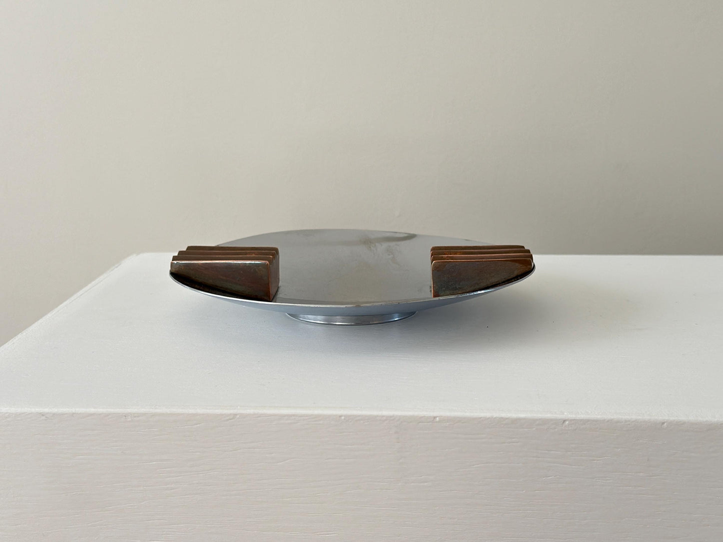 1930s – Revere chrome and brass ashtray