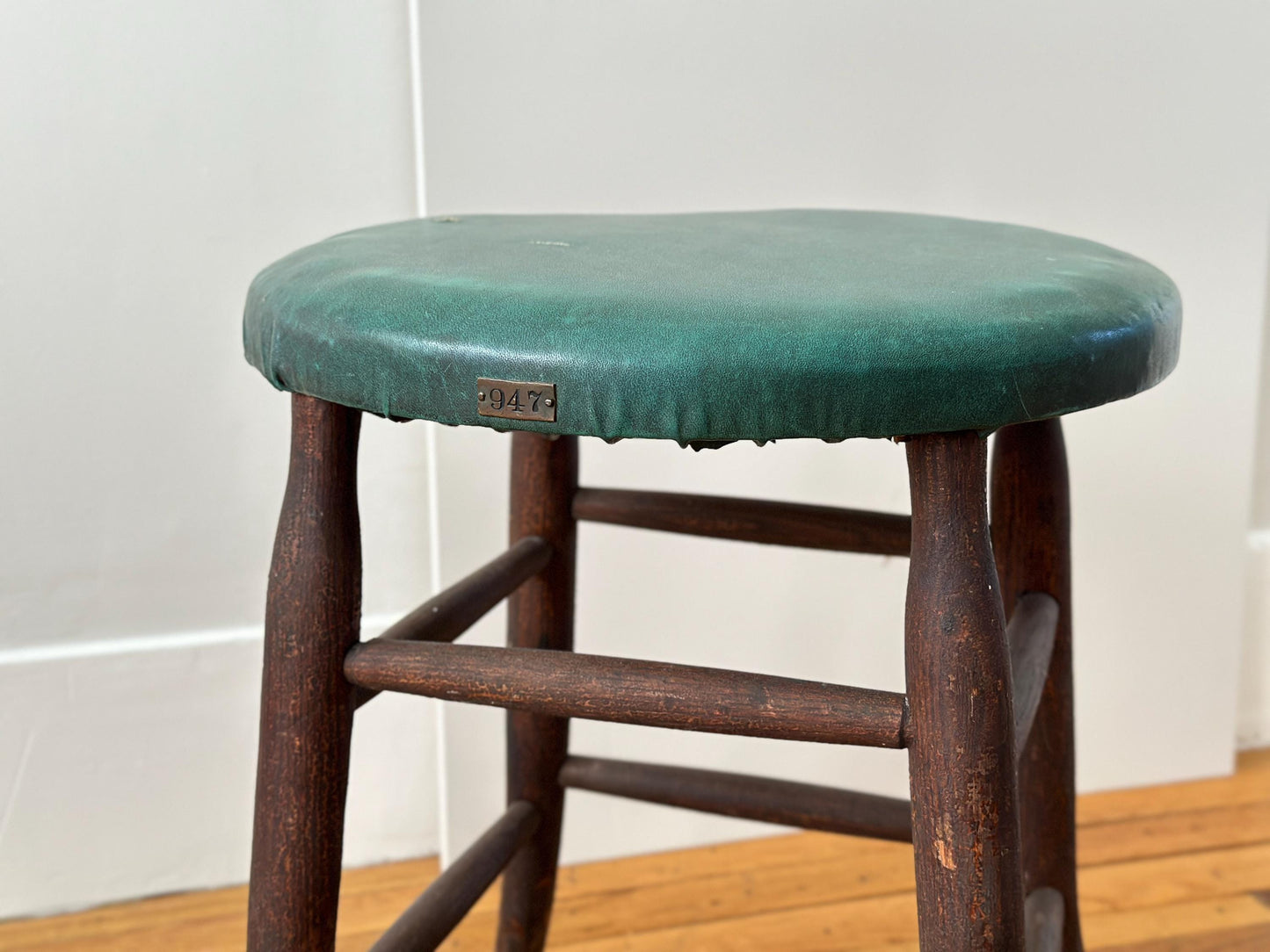 1940s – Wood industrial stool with beautiful patina