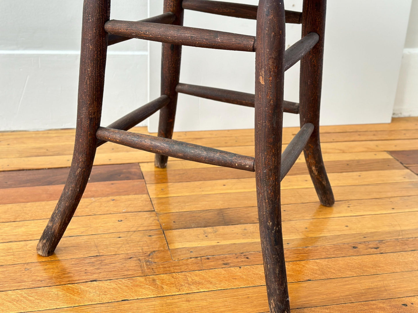 1940s – Wood industrial stool with beautiful patina