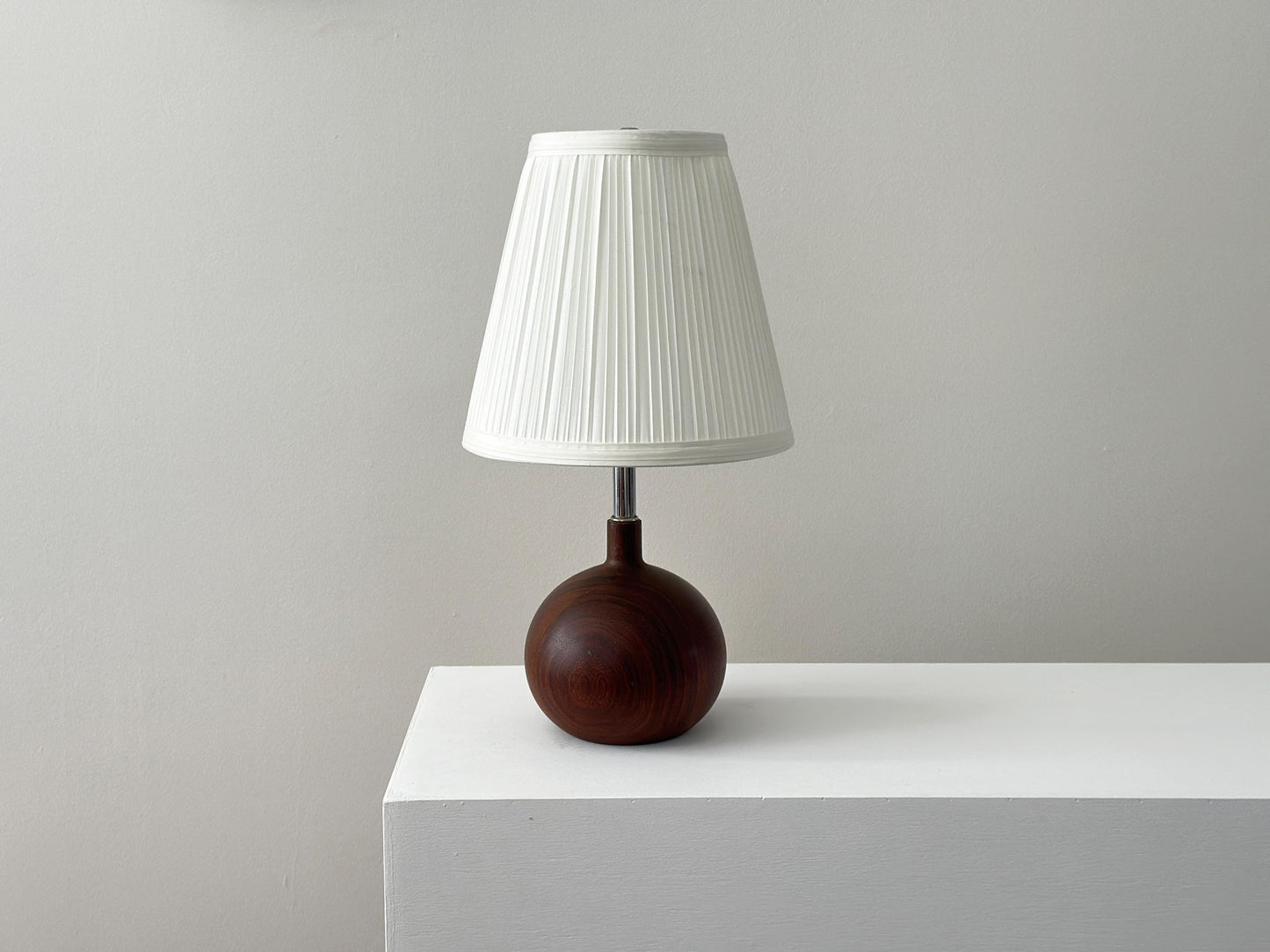 1960s – Mid-Century teak ball table lamp