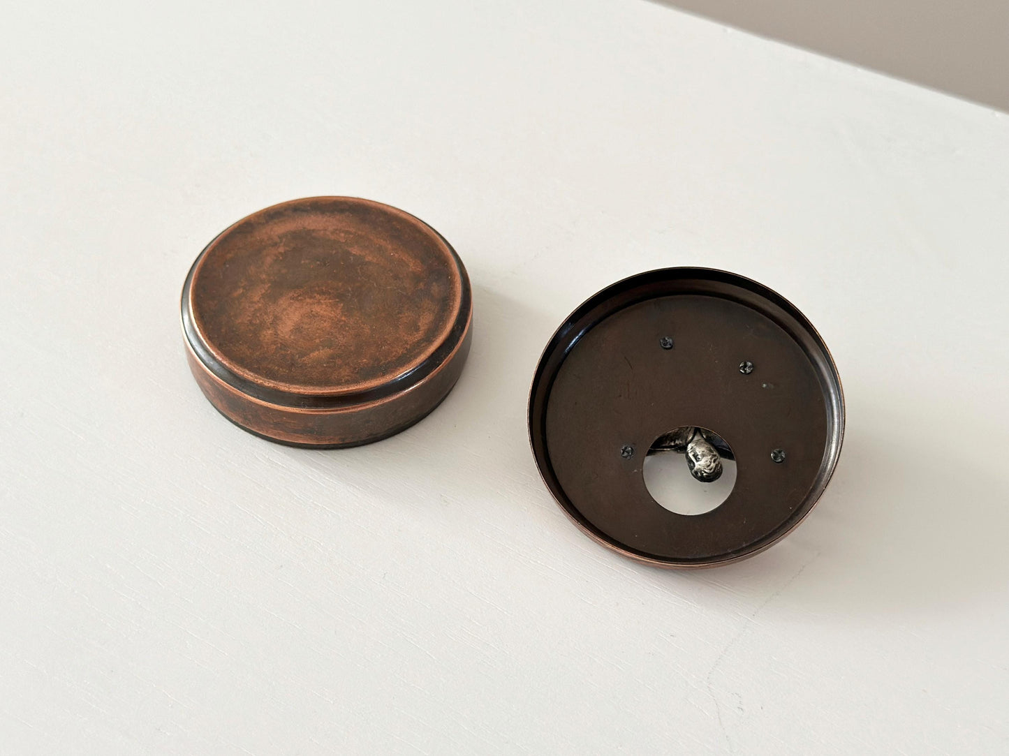 1930s – Art Deco brass cufflink box by Widerholm & Dahlberg