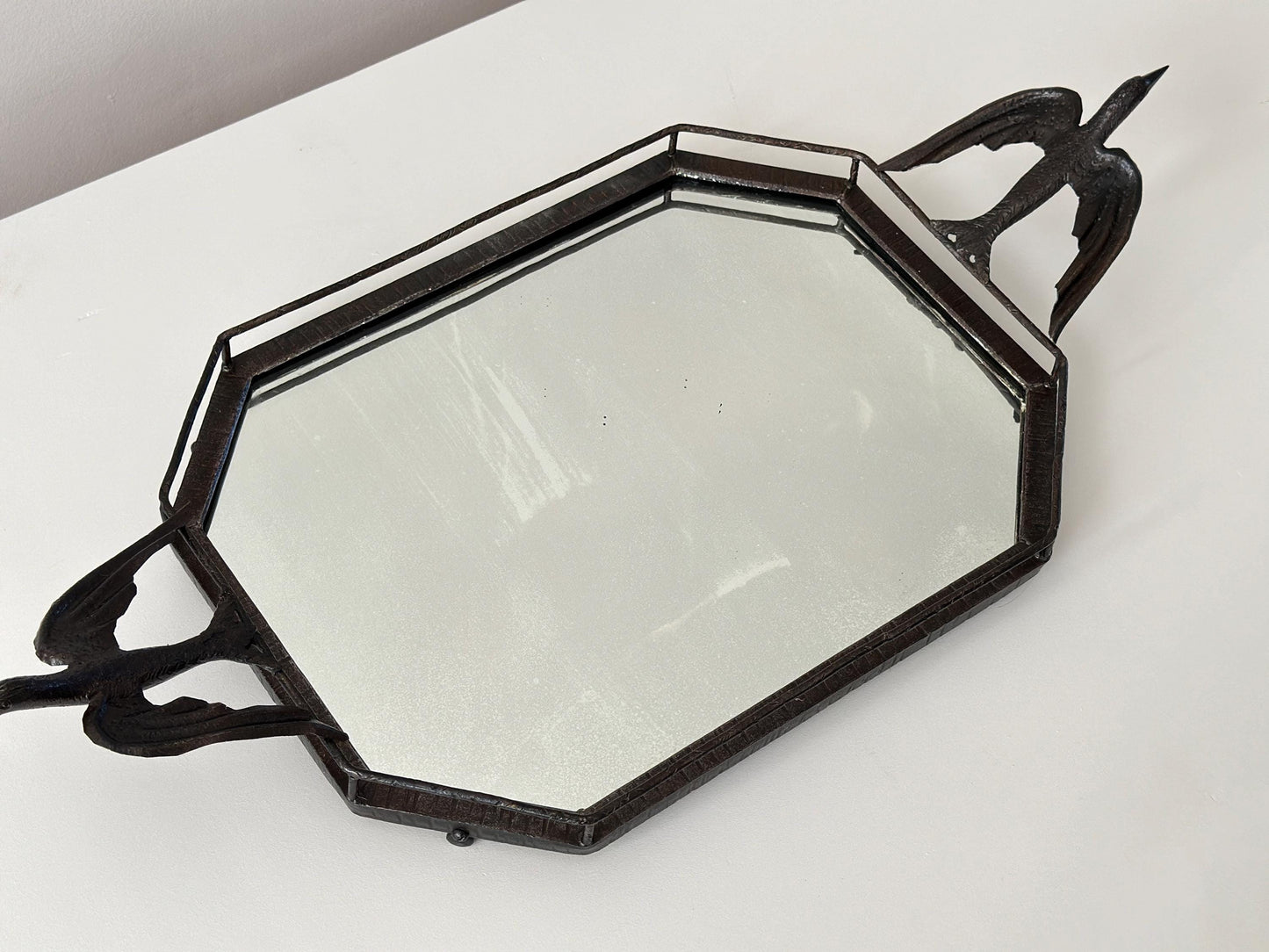 1930 – French Art Deco tray with iron birds