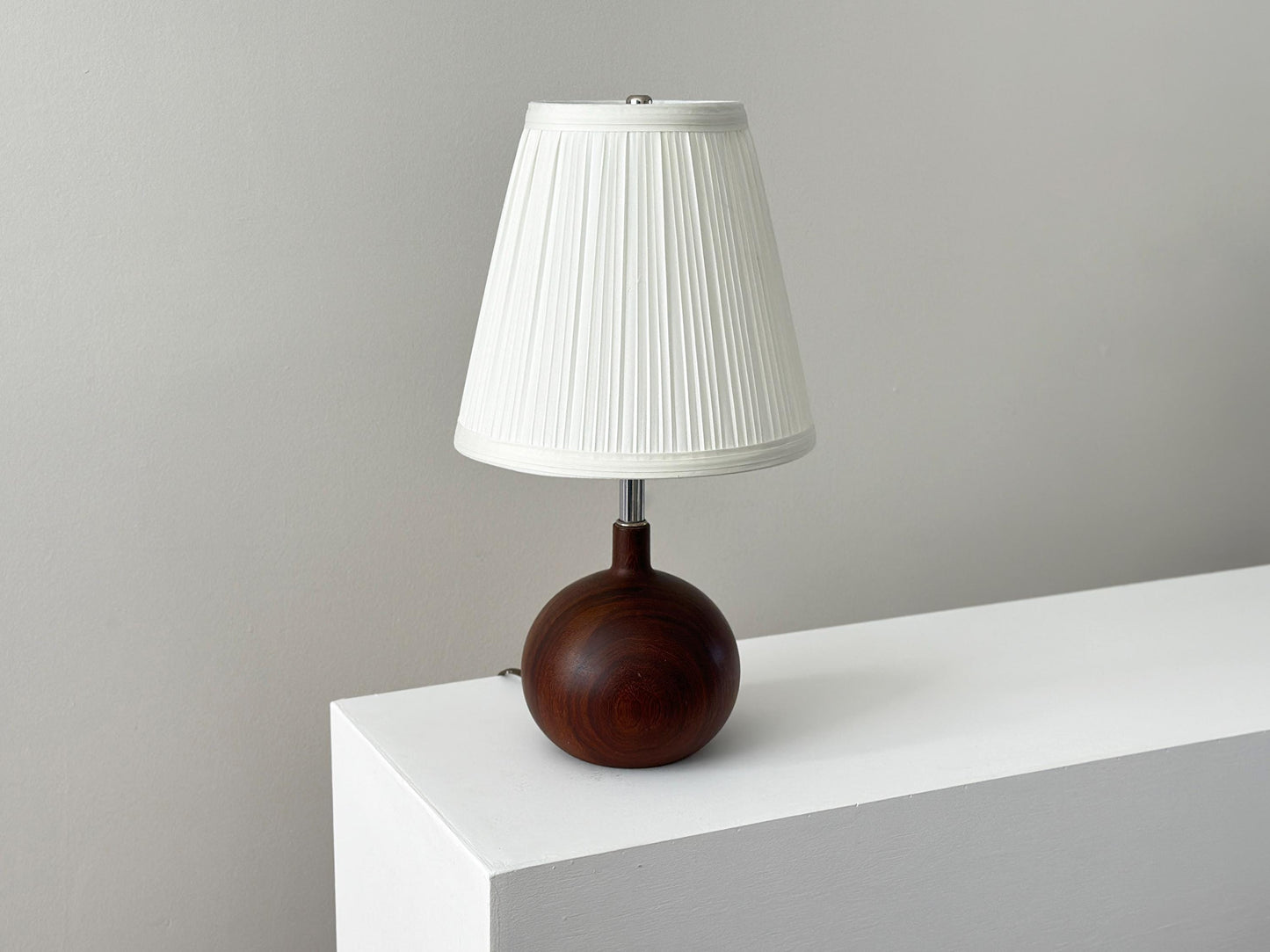 1960s – Mid-Century teak ball table lamp