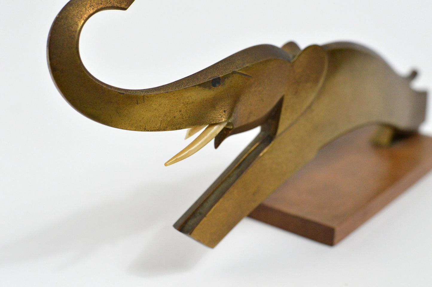 1925– Rare Carl Auböck brass jumping elephant sculpture