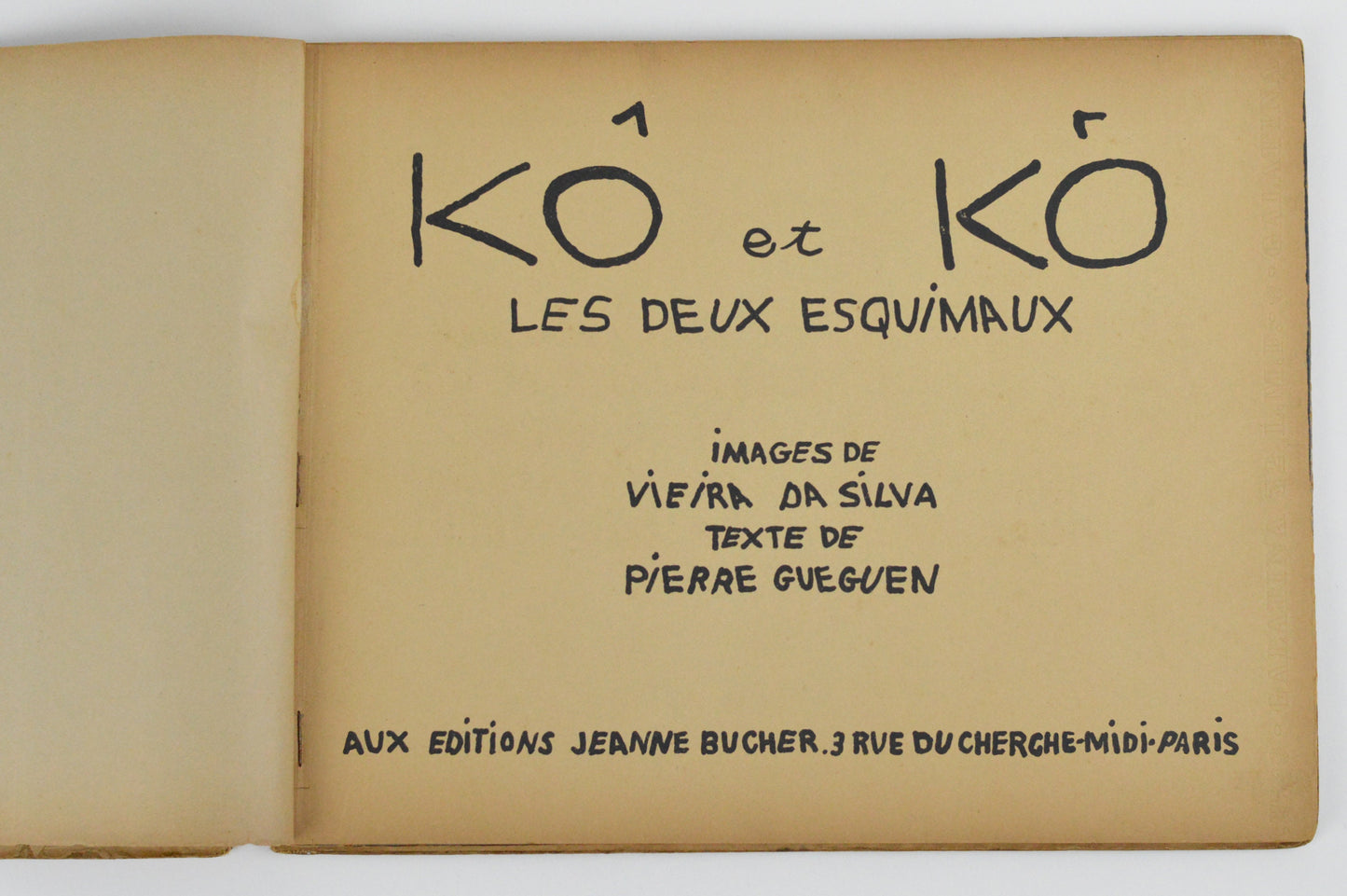 1933– Illustrated by Maria Helena Vieira Da Silva - Kô & Kô Jeanne Bucher Edition Book. Museum/Collector piece.