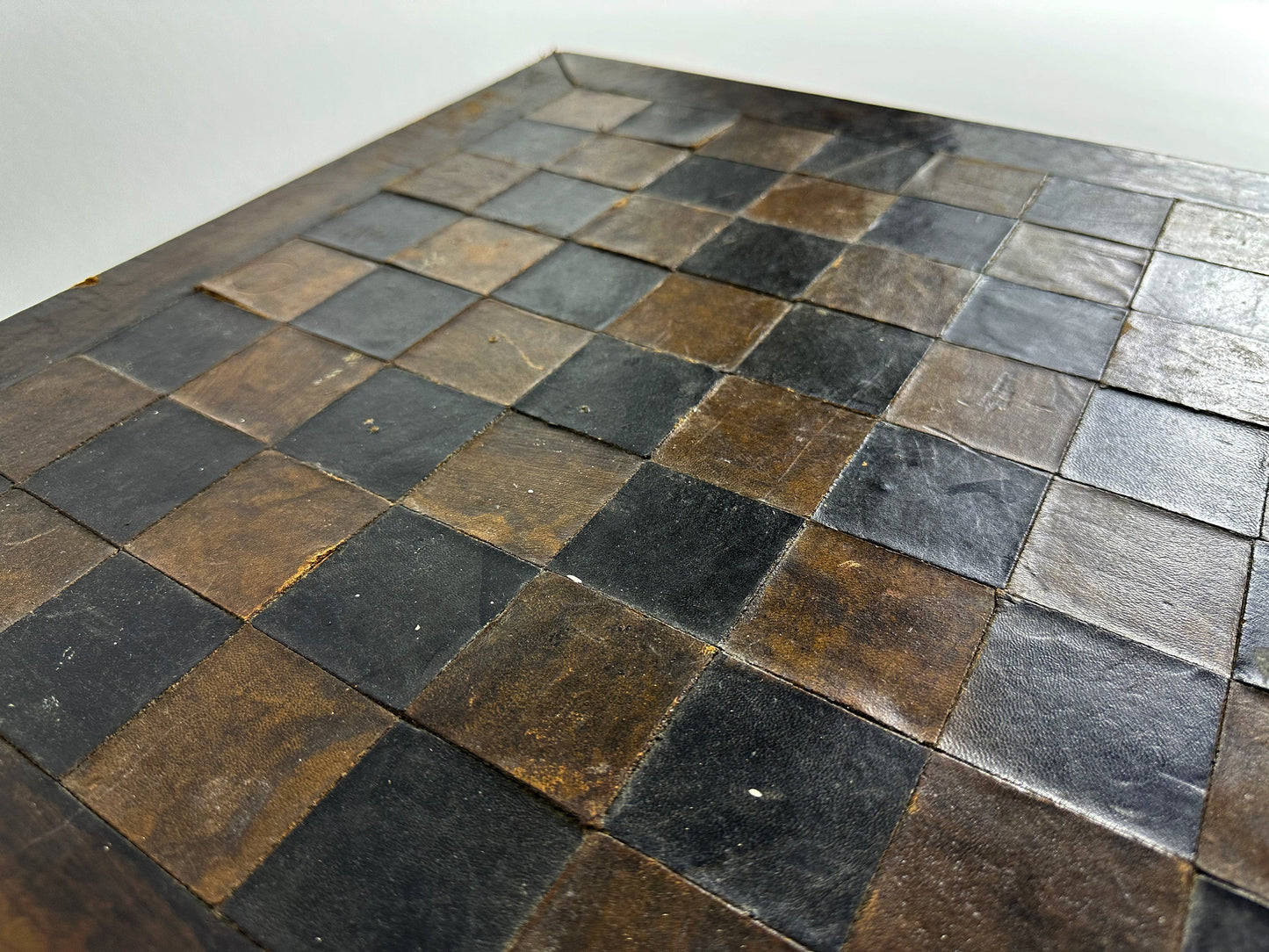 1970s – 20" Leather Patchwork Chess Board