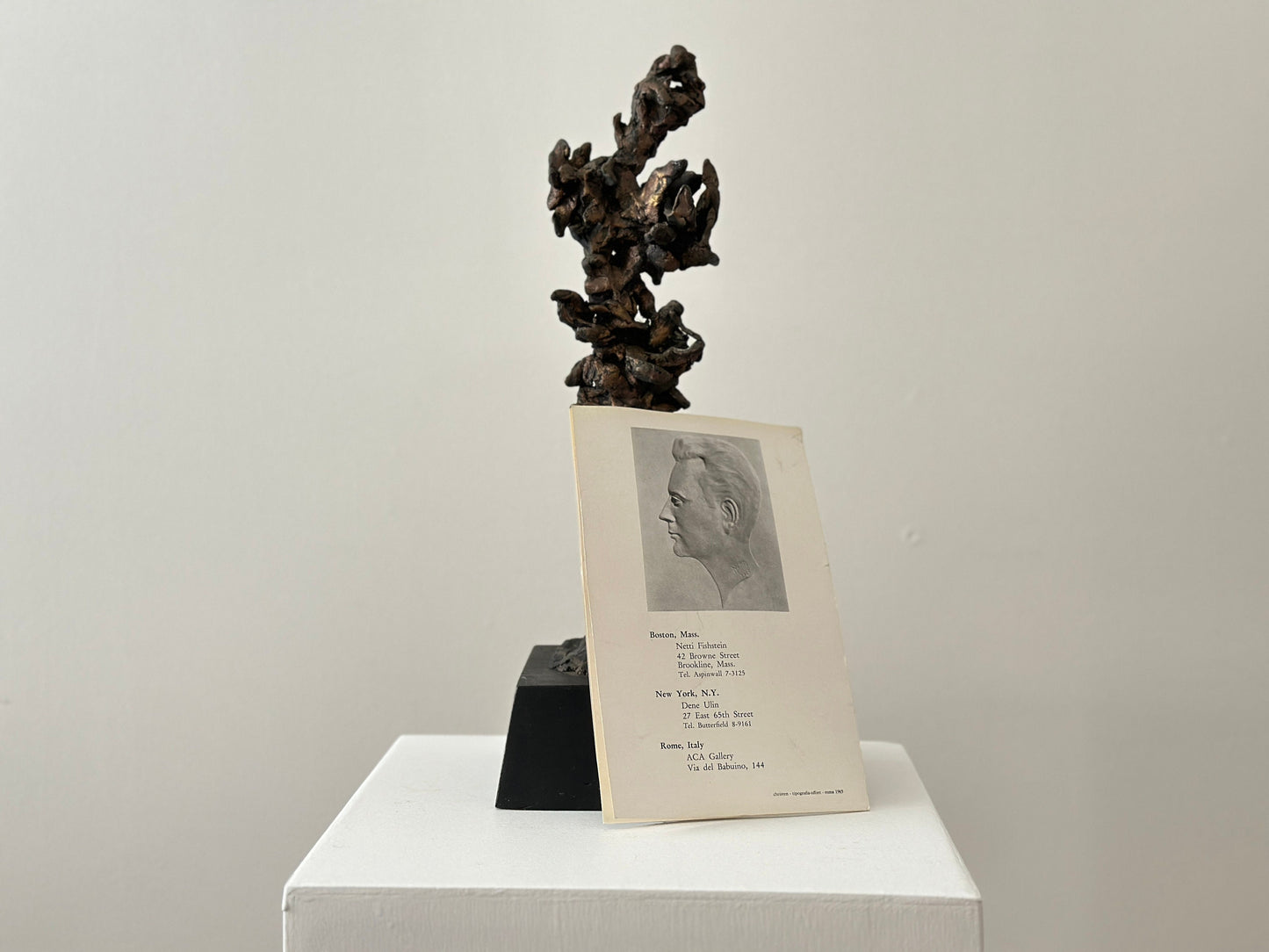 1965 – Netti Fishstein bronze brutalist figure sculpture