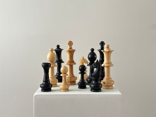 1970s – Oversized wooden chess set and board