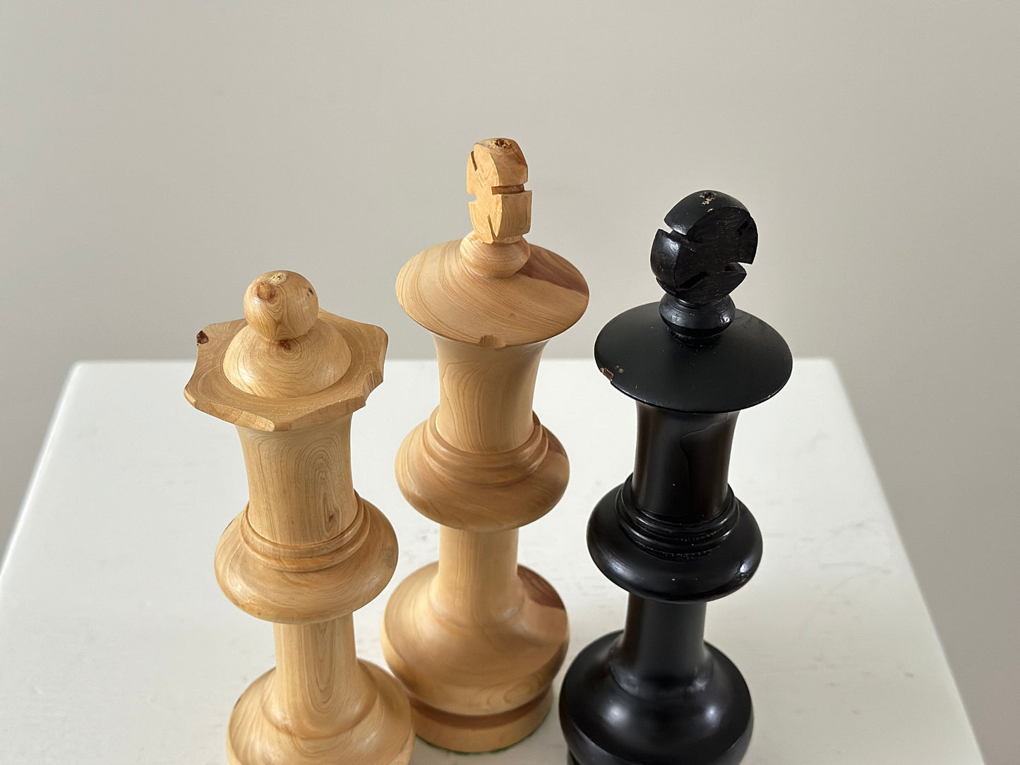 1970s – Oversized wooden chess set and board