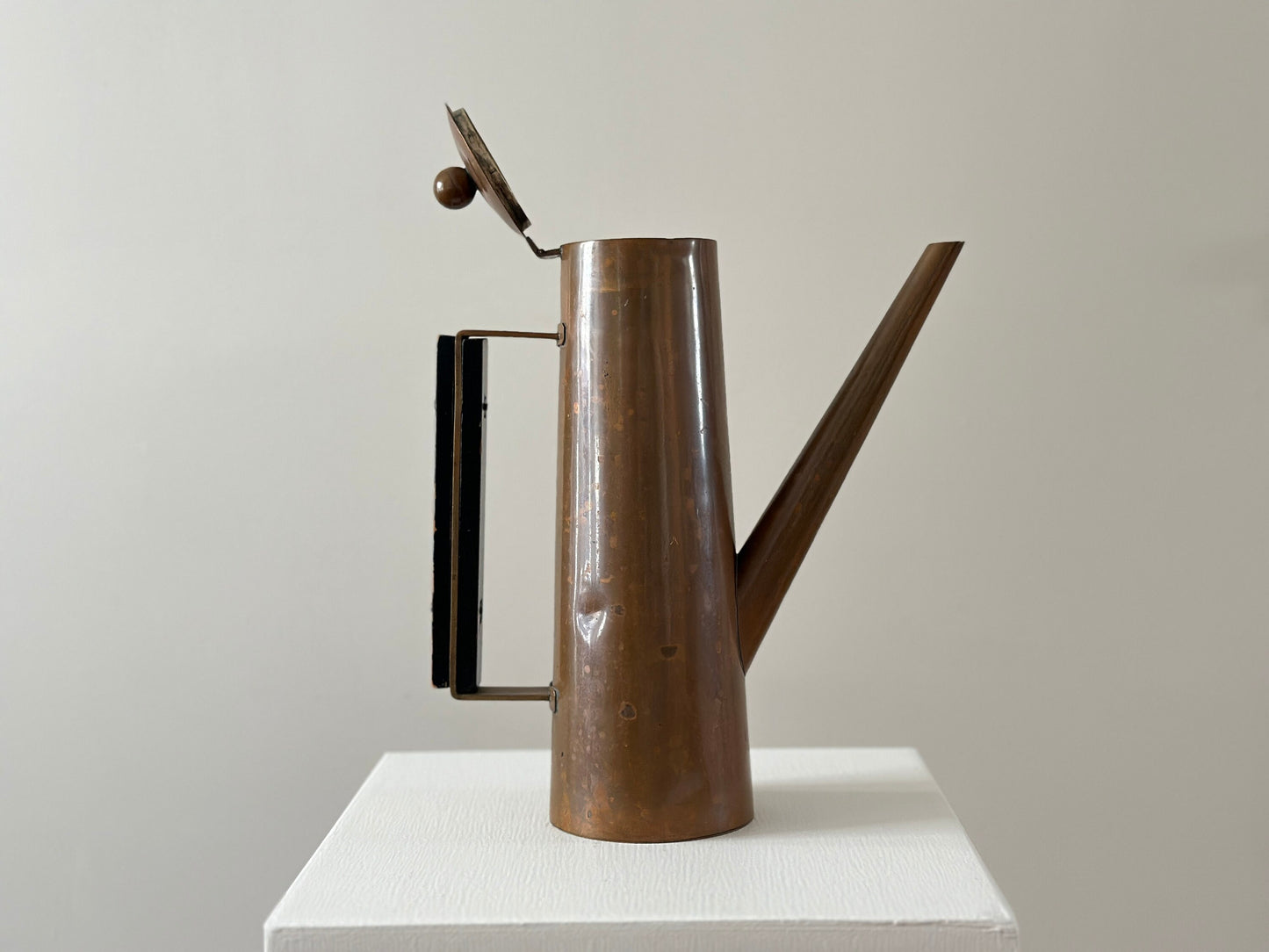 1950s – Large copper coffee pot or watering can with a bauhaus design