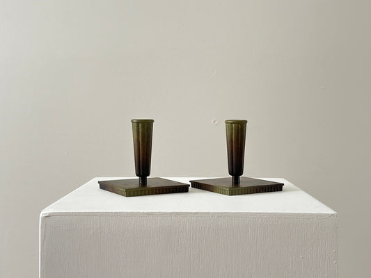 1940s – Pair of candlesticks by Carl-Einar Borgström for Ystad Brons