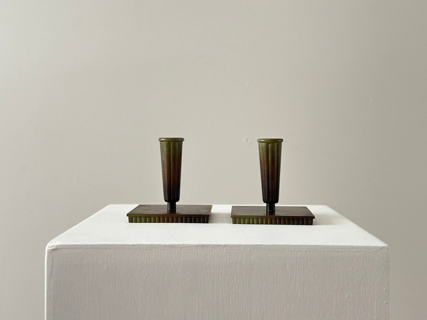 1940s – Pair of candlesticks by Carl-Einar Borgström for Ystad Brons