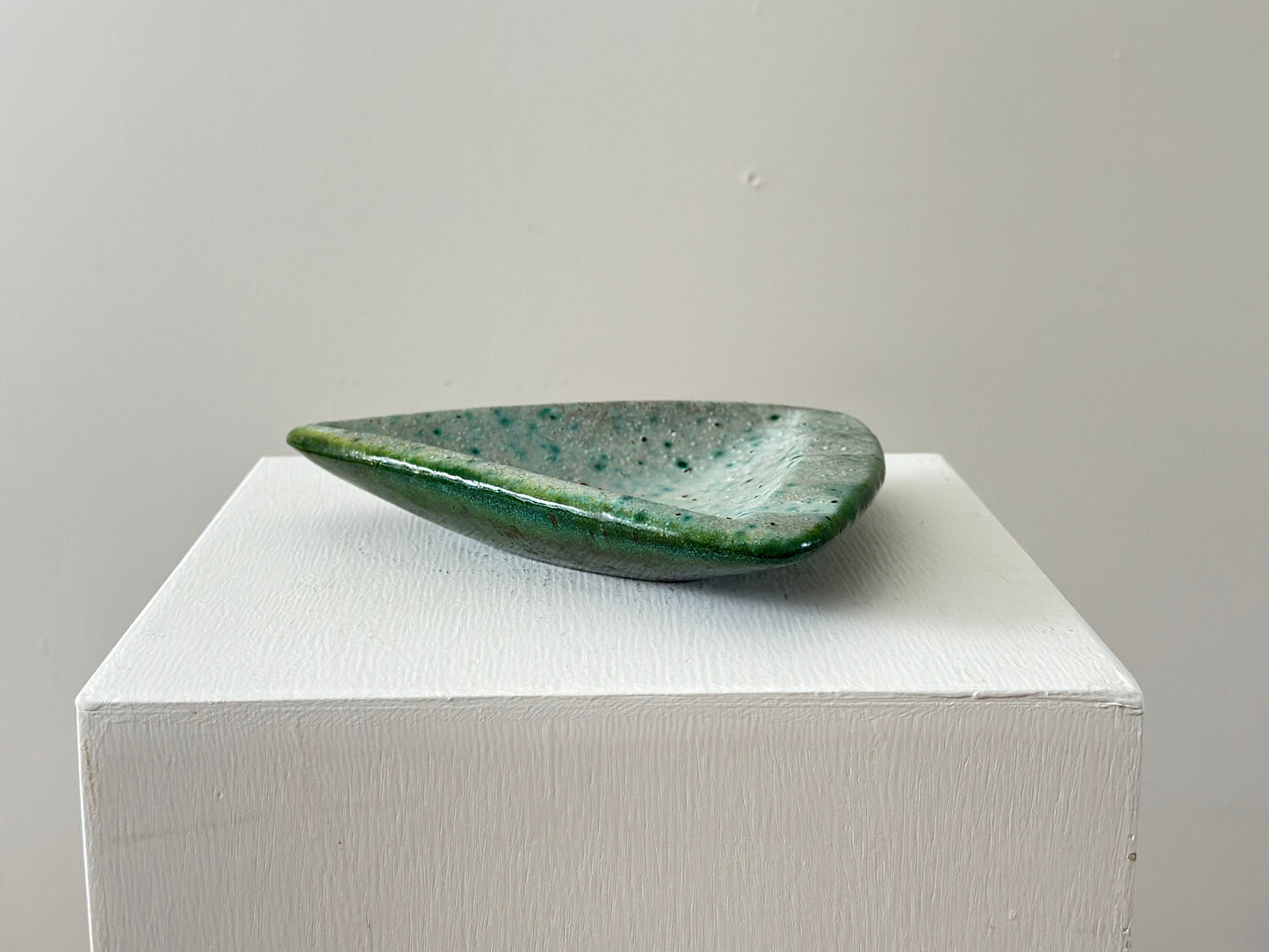 1960s – Large blue green lava glaze ashtray catch all tray