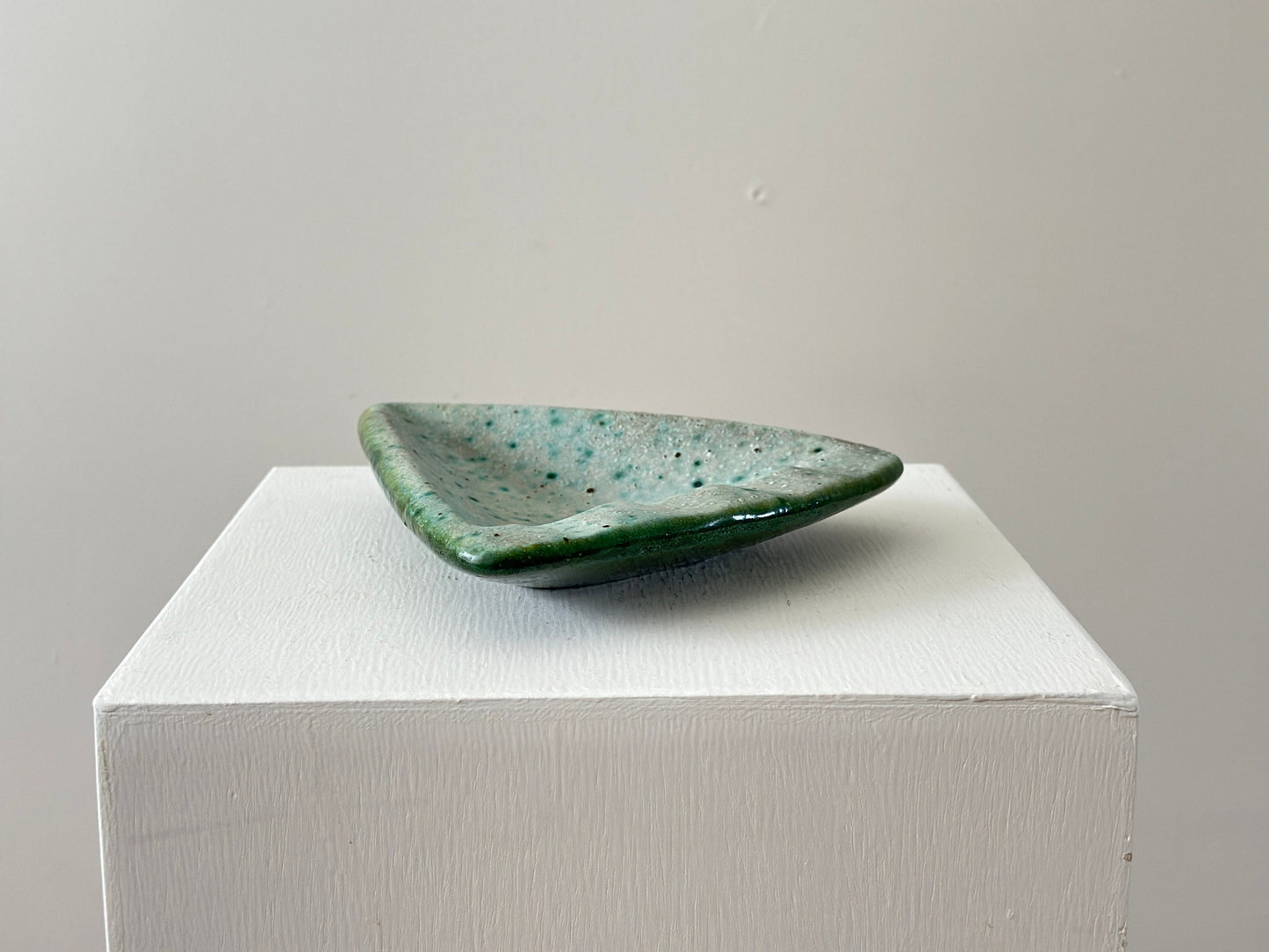 1960s – Large blue green lava glaze ashtray catch all tray