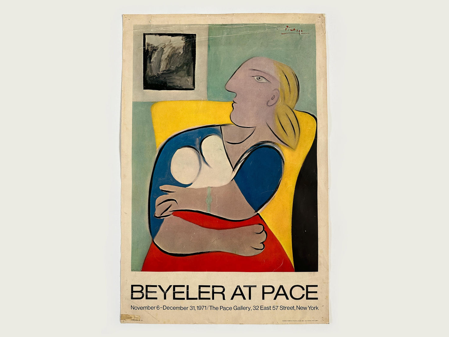 1971 – A well loved Picasso BEYELER AT PACE exhibition poster from Pace Gallery