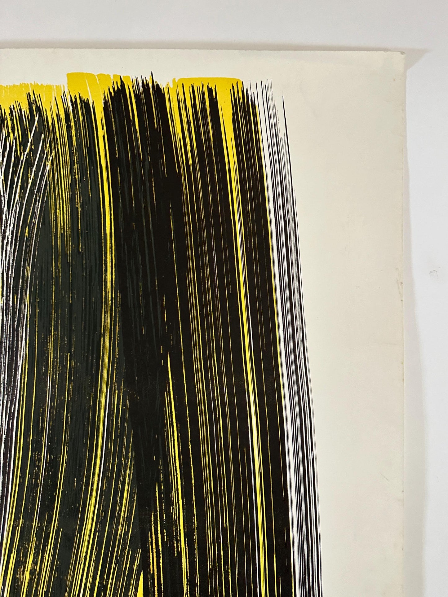 1972 – Hans Hartung Olympic Games Munich 1972 poster. Black and Yellow composition