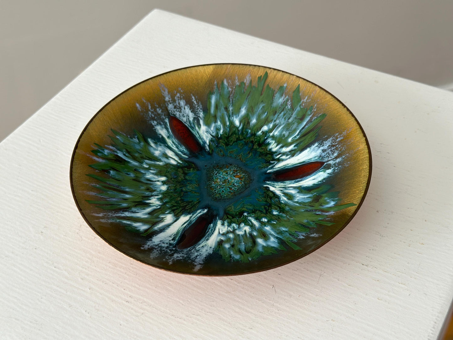 1960s – Mid Century art enamel dish or catch all by Edwards Star