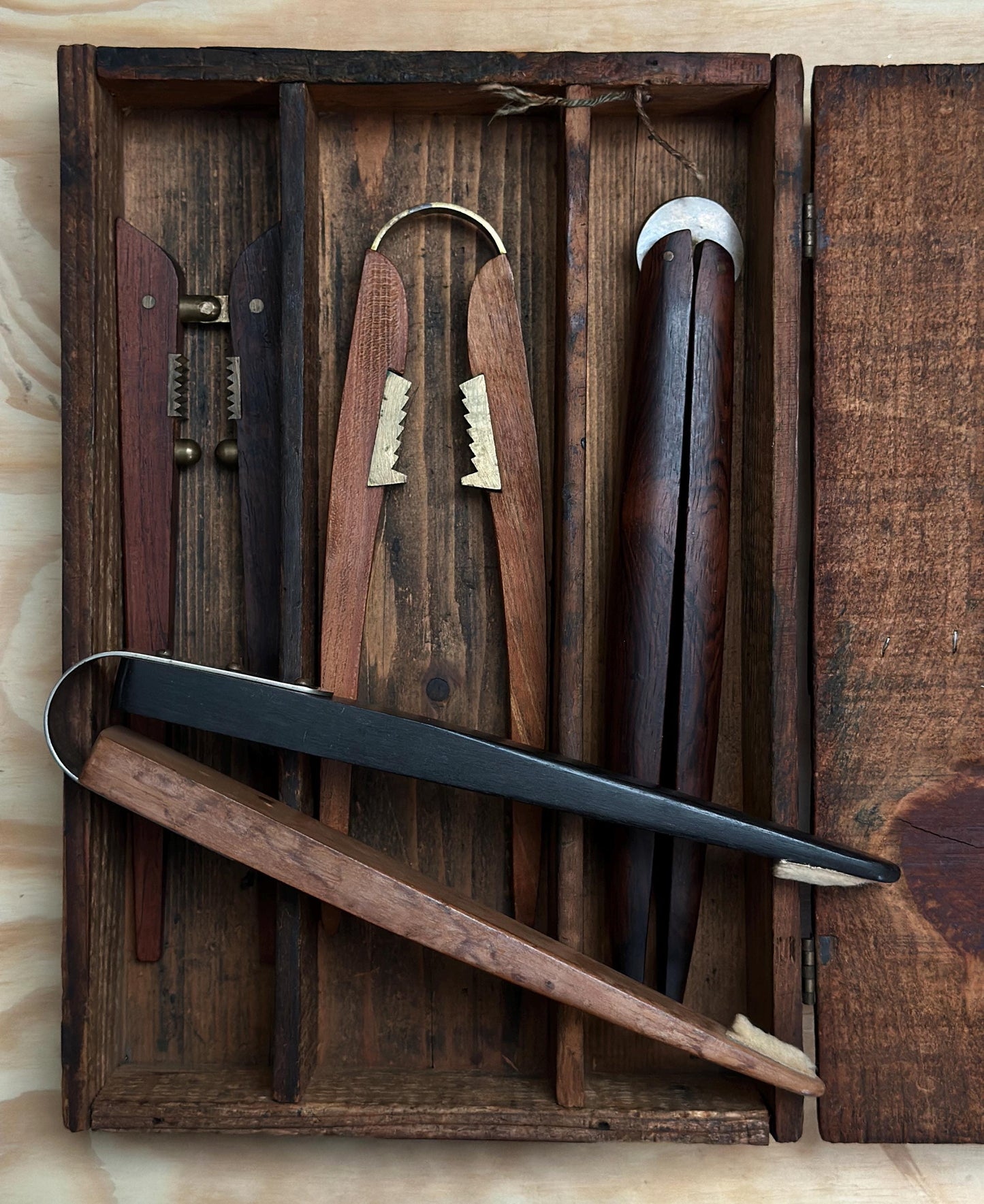 1950s – Danish rosewood and brass nutcracker by Preben Broste