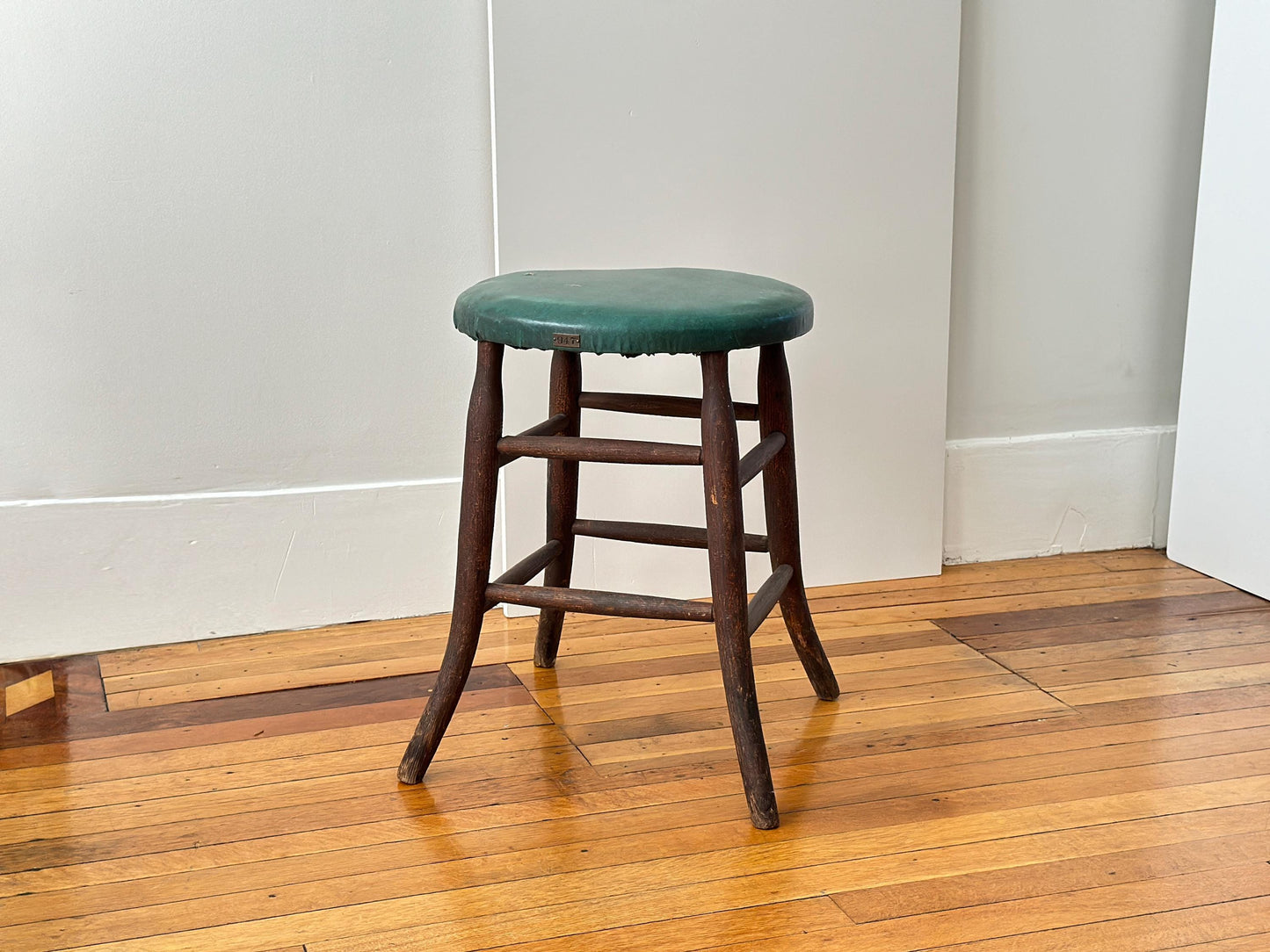 1940s – Wood industrial stool with beautiful patina
