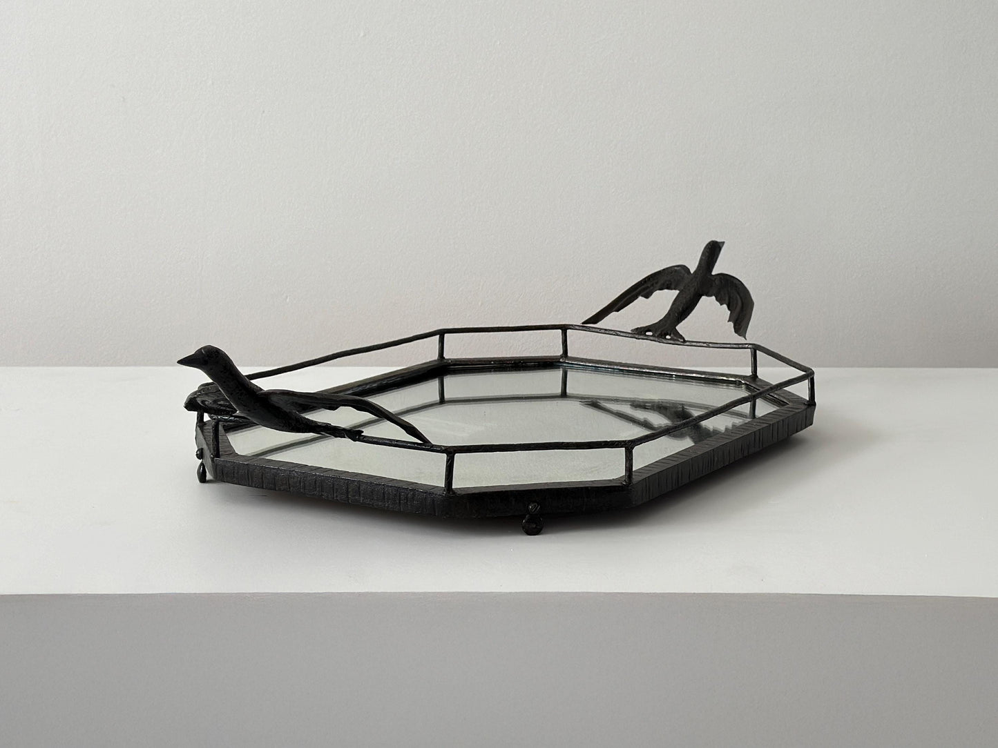 1930 – French Art Deco tray with iron birds